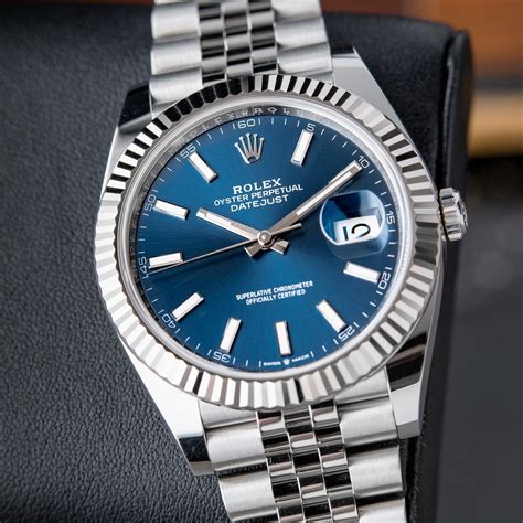 rolex datejust 2 fluted bezel blue|rolex datejust 41 fluted bezel.